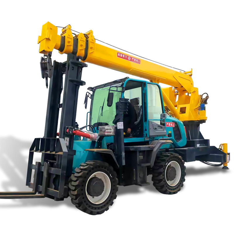 Mini 3ton 5ton hydraulic telescopic forklift jib attachment boom crane price