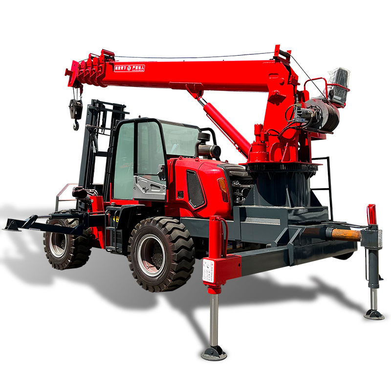 Mini 3ton 5ton hydraulic telescopic forklift jib attachment boom crane price