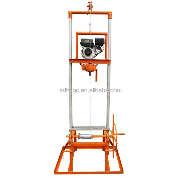 Powerful 15HP petrol mini rotary water well drilling rigs 60M mini  borehole drilling rig with CE