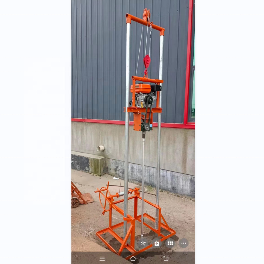 Powerful 15HP petrol mini rotary water well drilling rigs 60M mini  borehole drilling rig with CE