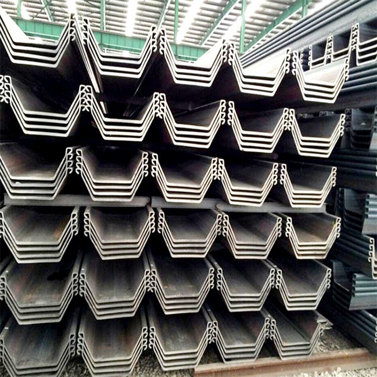 Sea Wall Panels Steel Piling Prices Vinyl Sheet Pile 400X100X10.5mm Type 2 Hot Rolled U Type Steel Sheet Pile