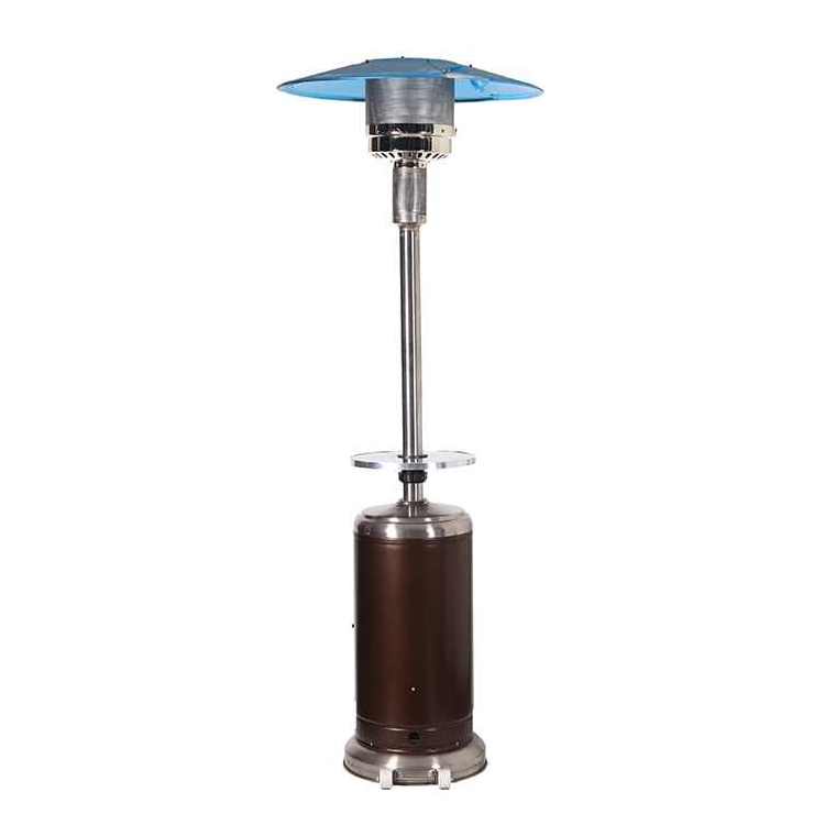 Umbrella Heater Floor Standing Patio Heater Head Cover Outdoor Patio Gas Heater With Drink Tray