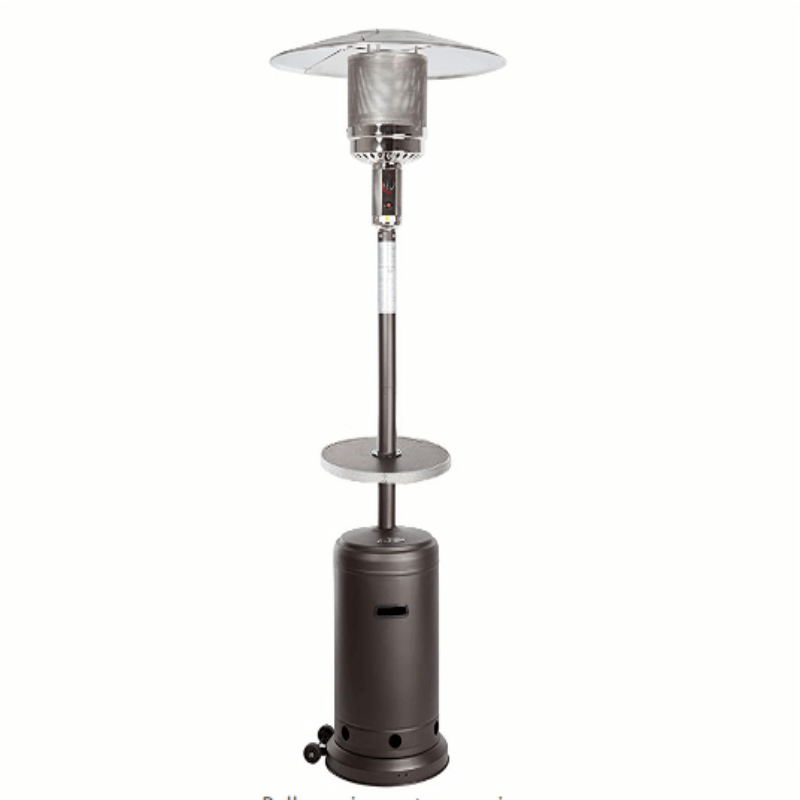 Umbrella Heater Floor Standing Patio Heater Head Cover Outdoor Patio Gas Heater With Drink Tray