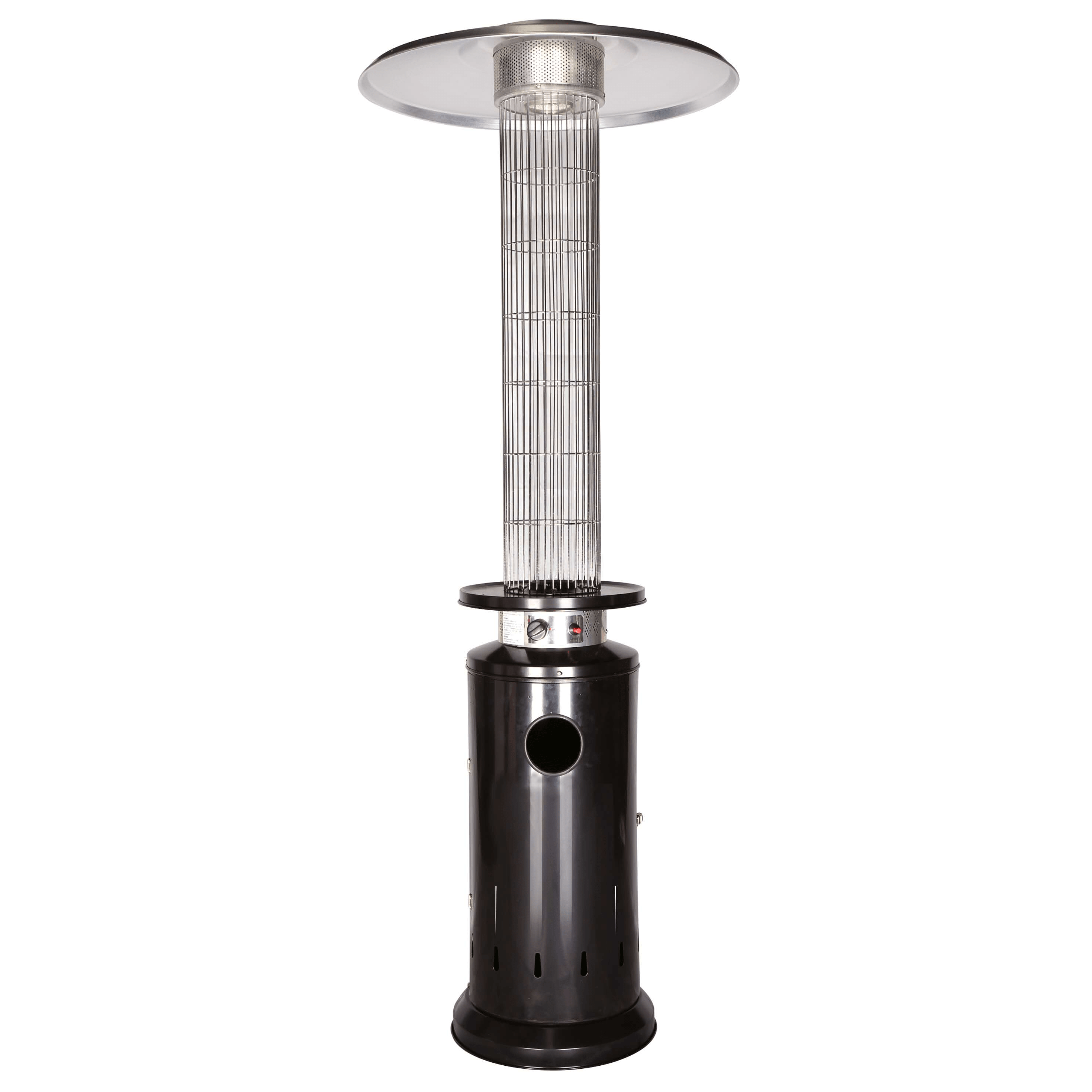 Good Quality Flame Heater Fast Iron Round Outdoor Terrace Heater Propane Glass Tube Flame Propane Gas Patio Heater