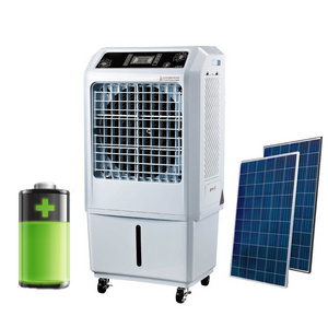 dc 12v solar portable power evaporative air cooler with storage battery air cooler with solar panel