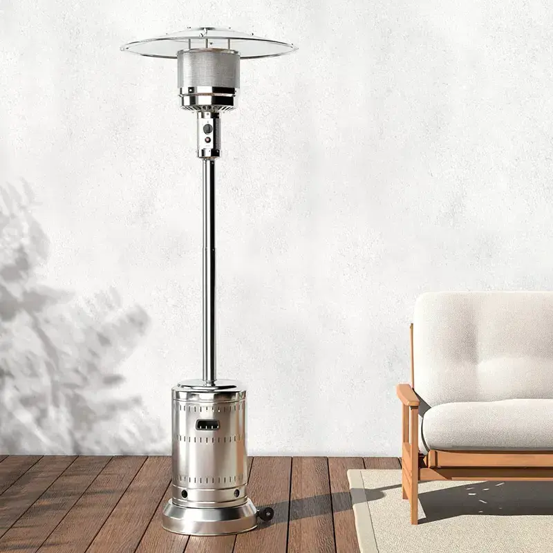 patio heater gas outdoor square gas patio heater stainless steel 15 kw freestanding pyramid patio heater has