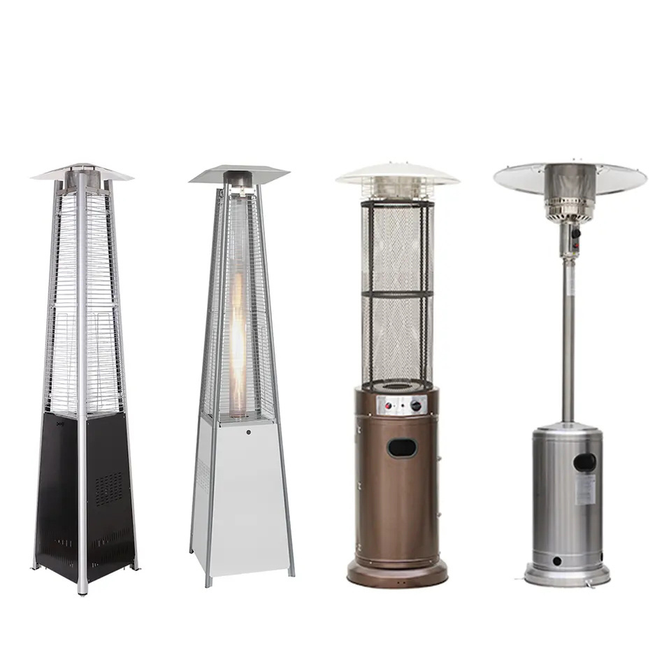 patio heater gas outdoor square gas patio heater stainless steel 15 kw freestanding pyramid patio heater has