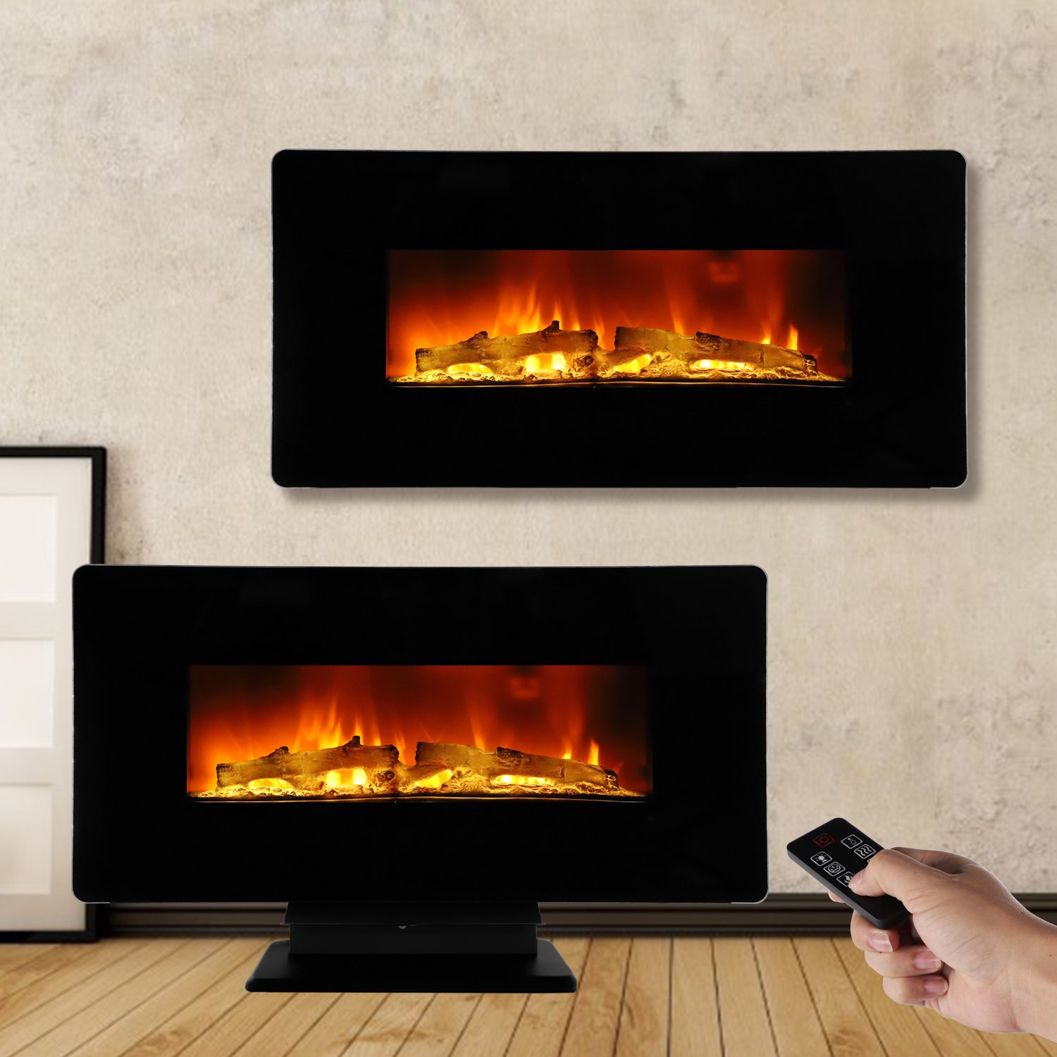 Us warehouse delivery gas fireplace indoor Led Light Freestanding & Wall-Mounted Electric Fireplace Heater  fireplace for sale