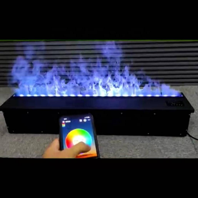 High Quality Custom Inserts 3D fog led Atomization Flame Electric Water Mist Fireplaces with Remote Control