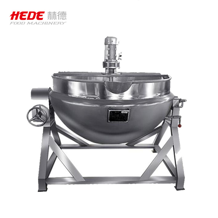 Industrial multi 40 gallon 200 liter steam kettle jacketed cooking kettle with mixer