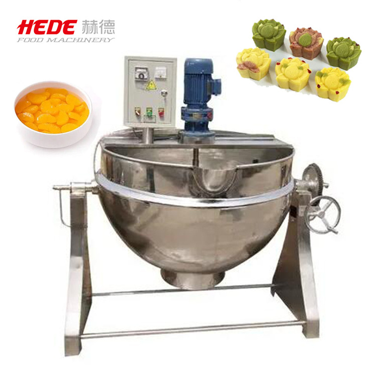 Industrial multi 40 gallon 200 liter steam kettle jacketed cooking kettle with mixer