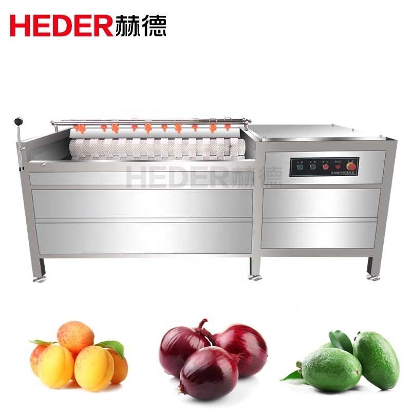 Commercial automatic sweet potatoes peeler and washer turmeric ginger cassava potato washing peeling machine carrot brush washer