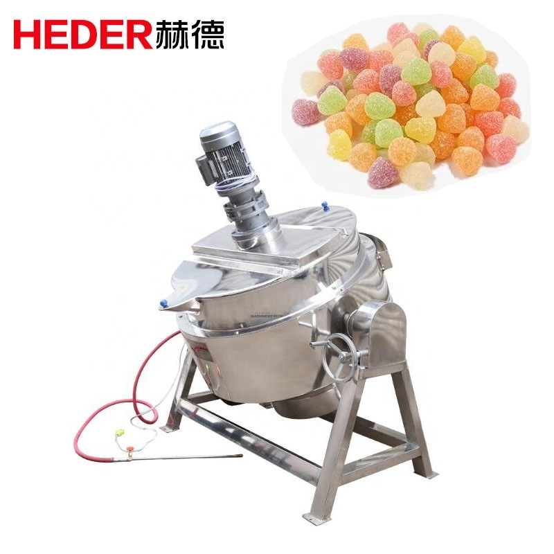 500l double jacketed kettle cooking pot with mixer Agitated Jam jacketed kettle