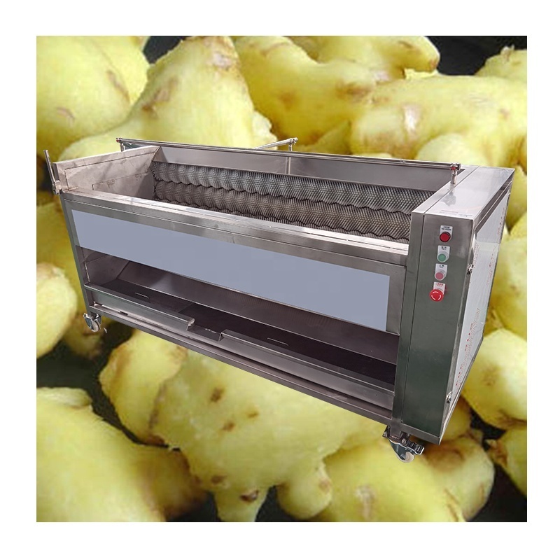 Commercial automatic sweet potatoes peeler and washer turmeric ginger cassava potato washing peeling machine carrot brush washer