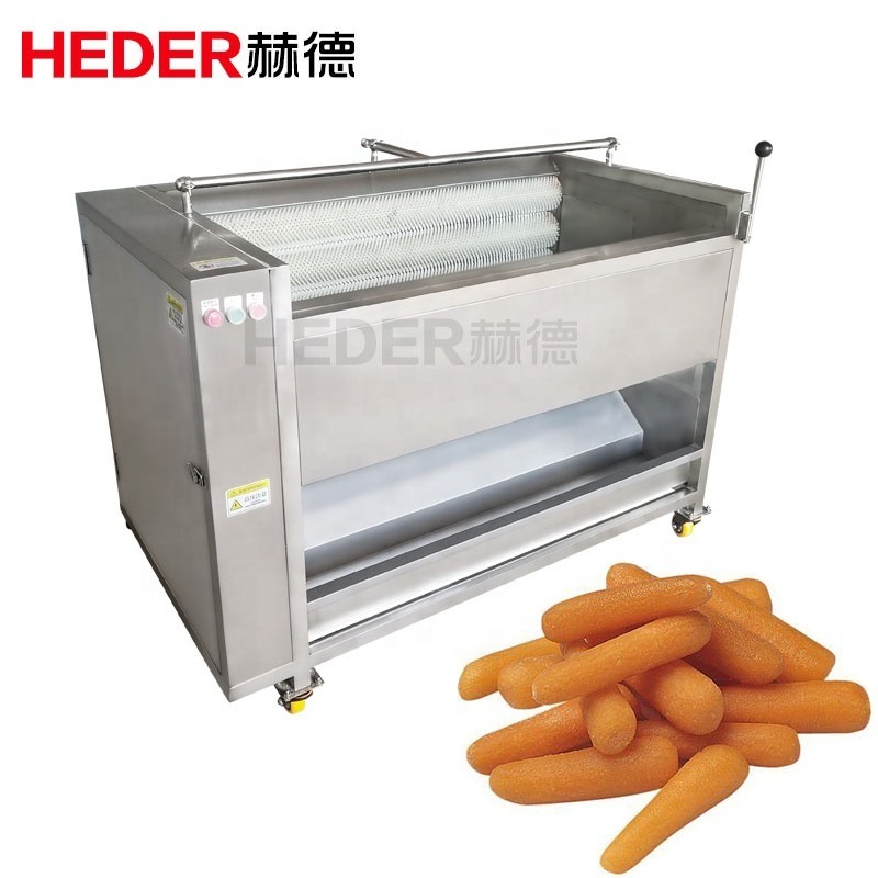 Commercial automatic sweet potatoes peeler and washer turmeric ginger cassava potato washing peeling machine carrot brush washer