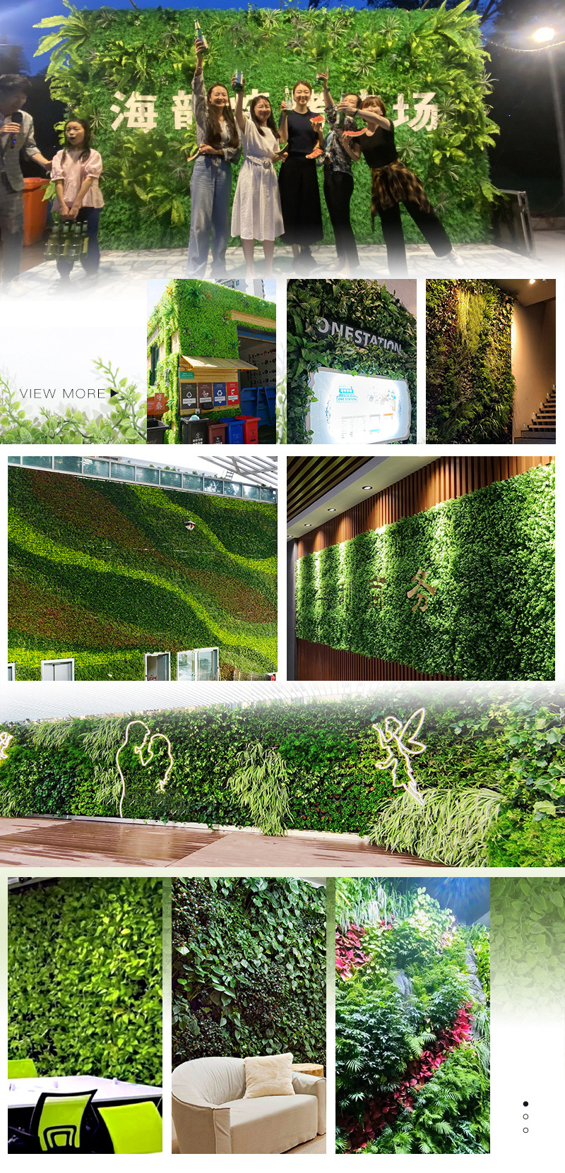 Artificial plants and flowers wall artificial mat hedge vertical garden grass wall green wall panel backdrop