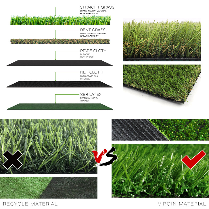 Landscaping outdoor play grass carpet natural grass for garden indoor artificial grass turf Lawn