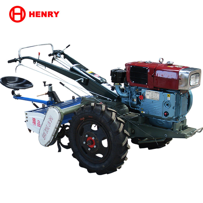 High quality kubota plough for diesel power tiller with 8-22HP mini two wheel hand walking tractor good price in kenya