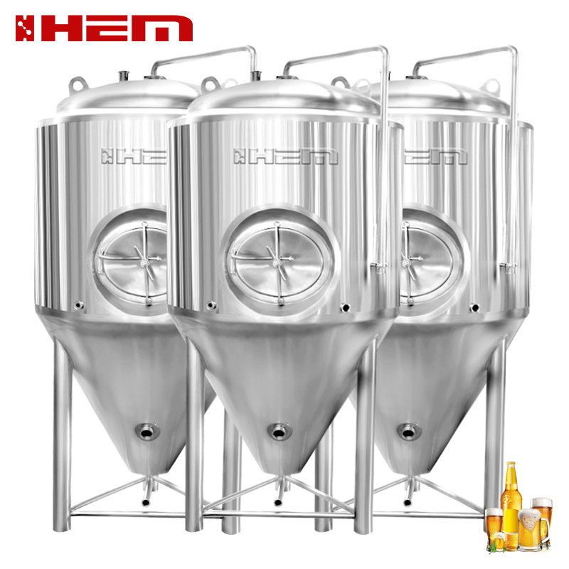 1000l 2000l 3000l 5000l 10000l 20000l stainless steel jacketed conical beer fermenter tank