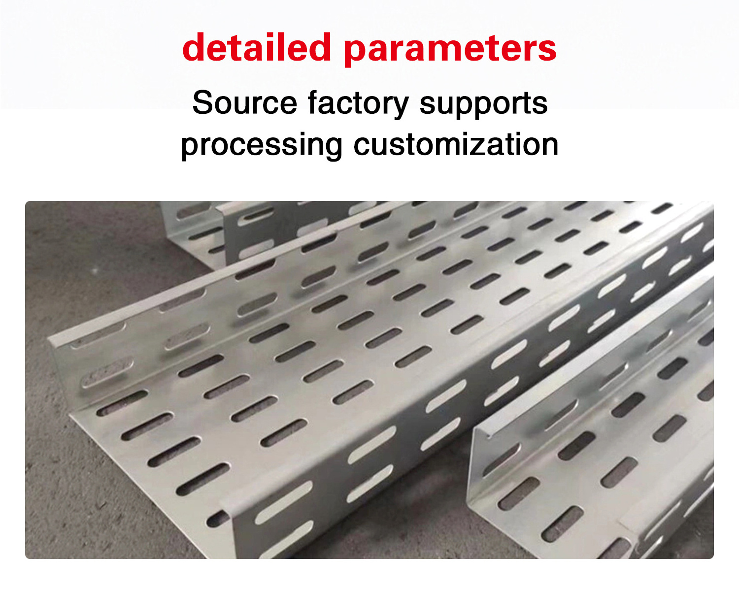 Steel Cable Tray Ladder For Power Supply Wire Management Rack Under Desk Cable Management Tray