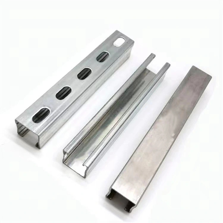 galvanized slotted solar panel support steel profile c channel