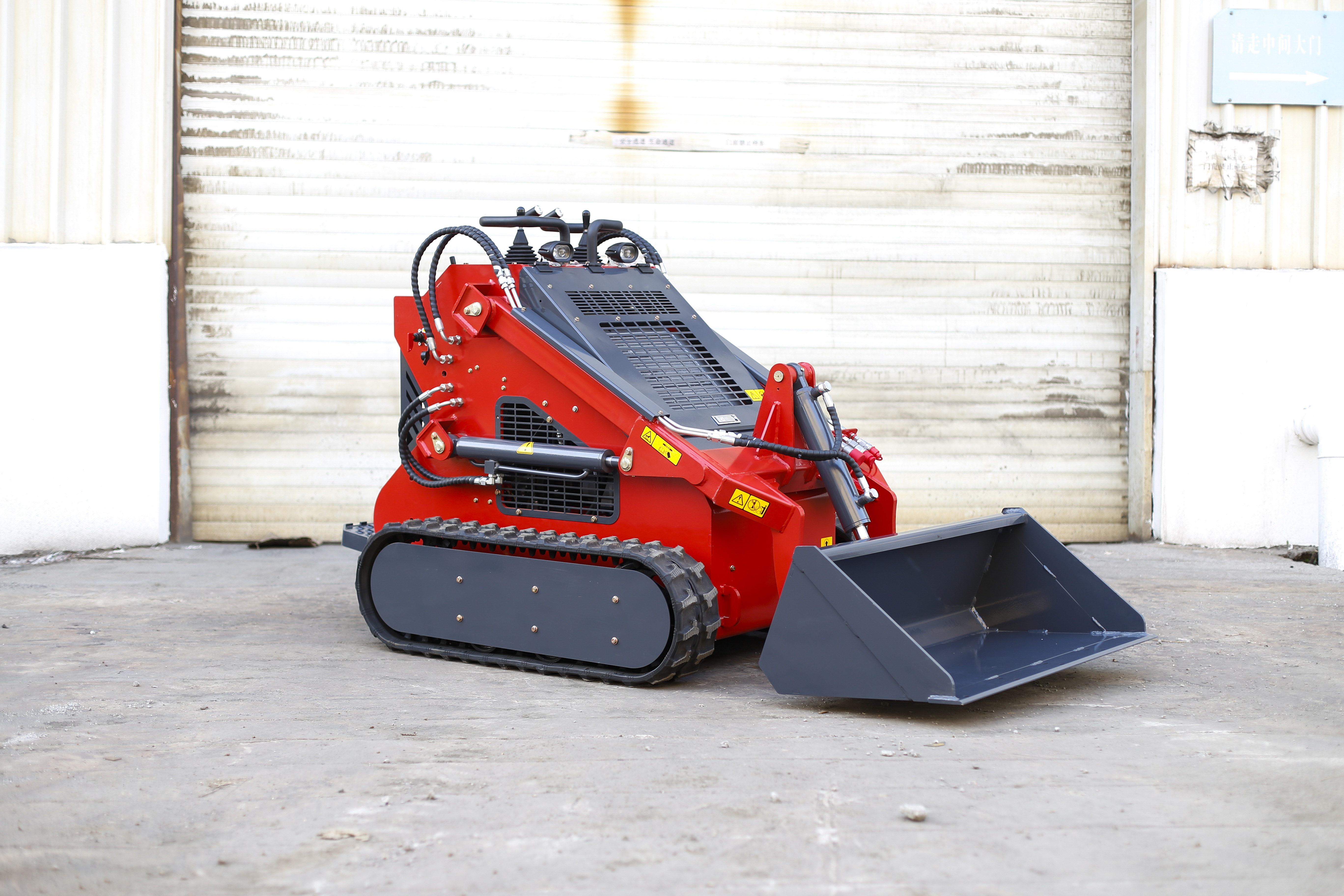 Mini Skid Steer Loader with snow blower buckets mini skid steer snow blowerr garden trucking mini wheel loader