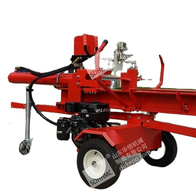 Factory direct sales wood cutting machine with diesel engine electric start firewood processor wood log splitter