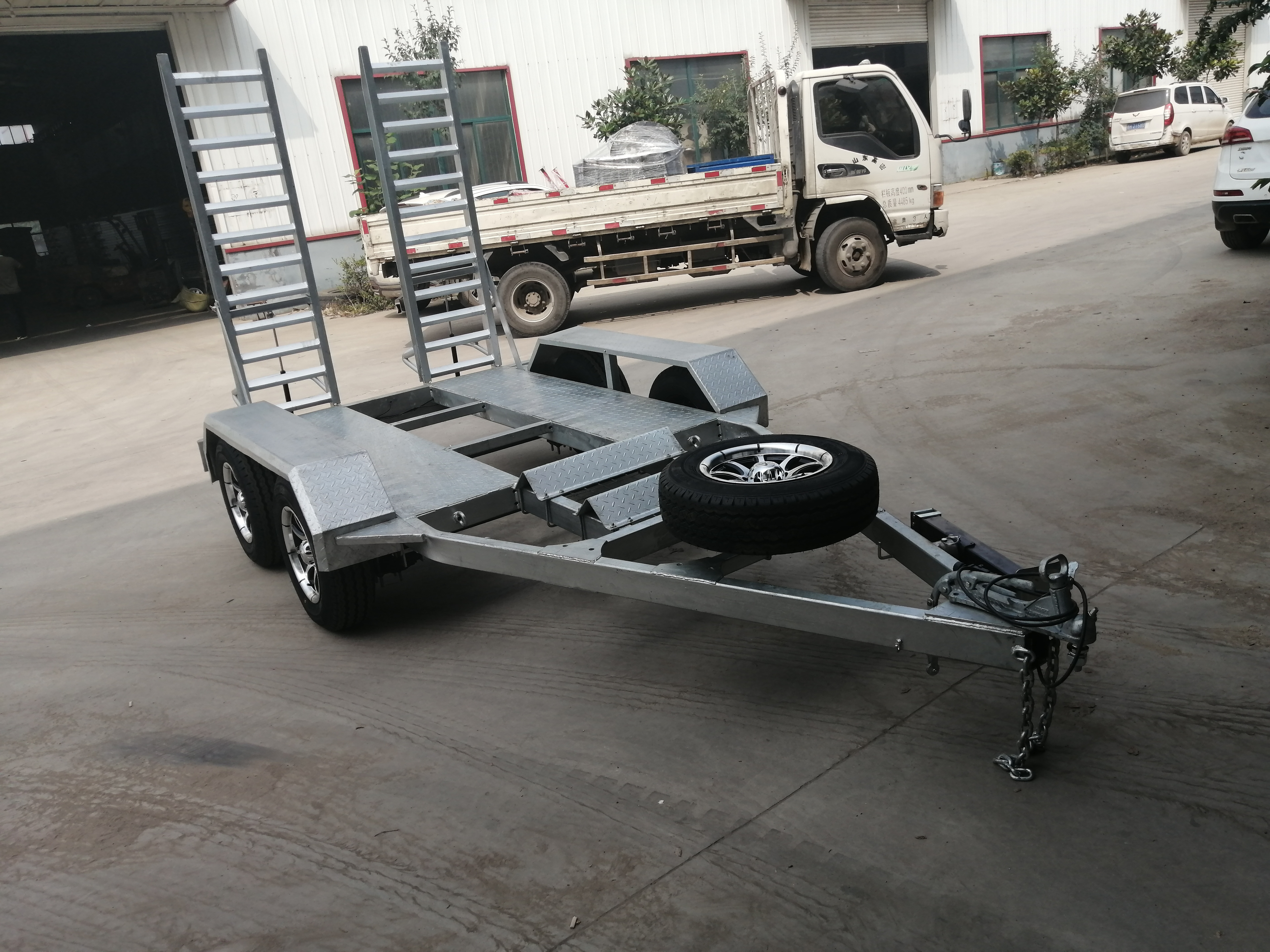 Plate Engineering Professional Trailer 1ton 2 Ton 3 ton Electric Brake Mini Excavator Trailer