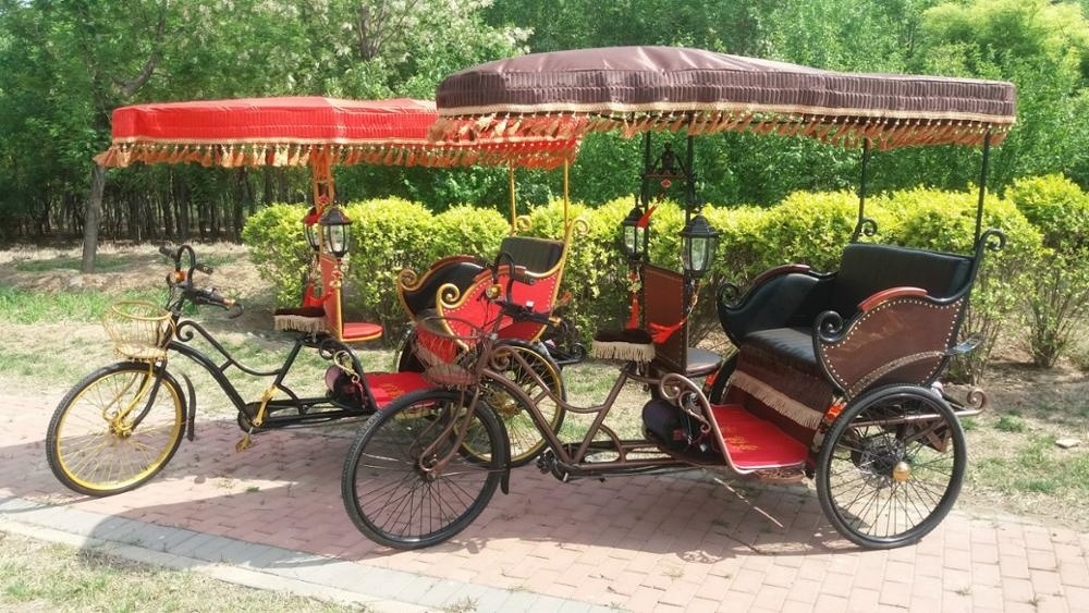 48V 800W 4 passenger three wheel Electric Rickshaw Pedicab for sale