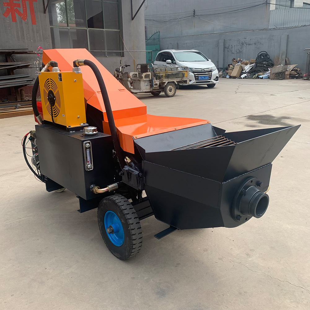 Mobile mini concrete pump secondary structure pump with diesel engine