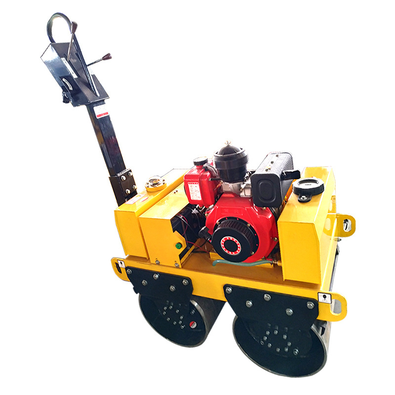 Cheap mini compactor double drum 1ton road roller