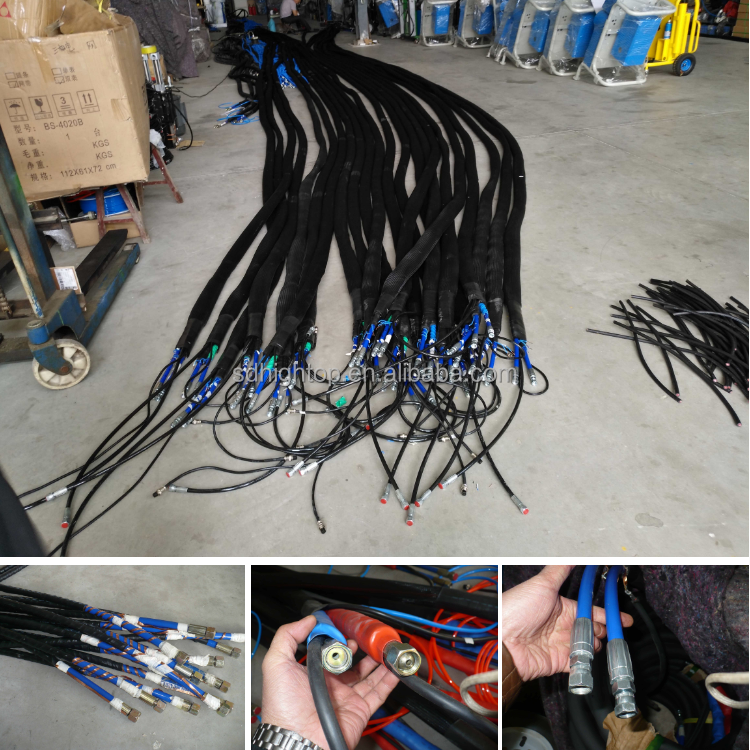 Customised JIC5 JIC6 standard connector spray foam heated insulation hose for graco machine/reactor/rig