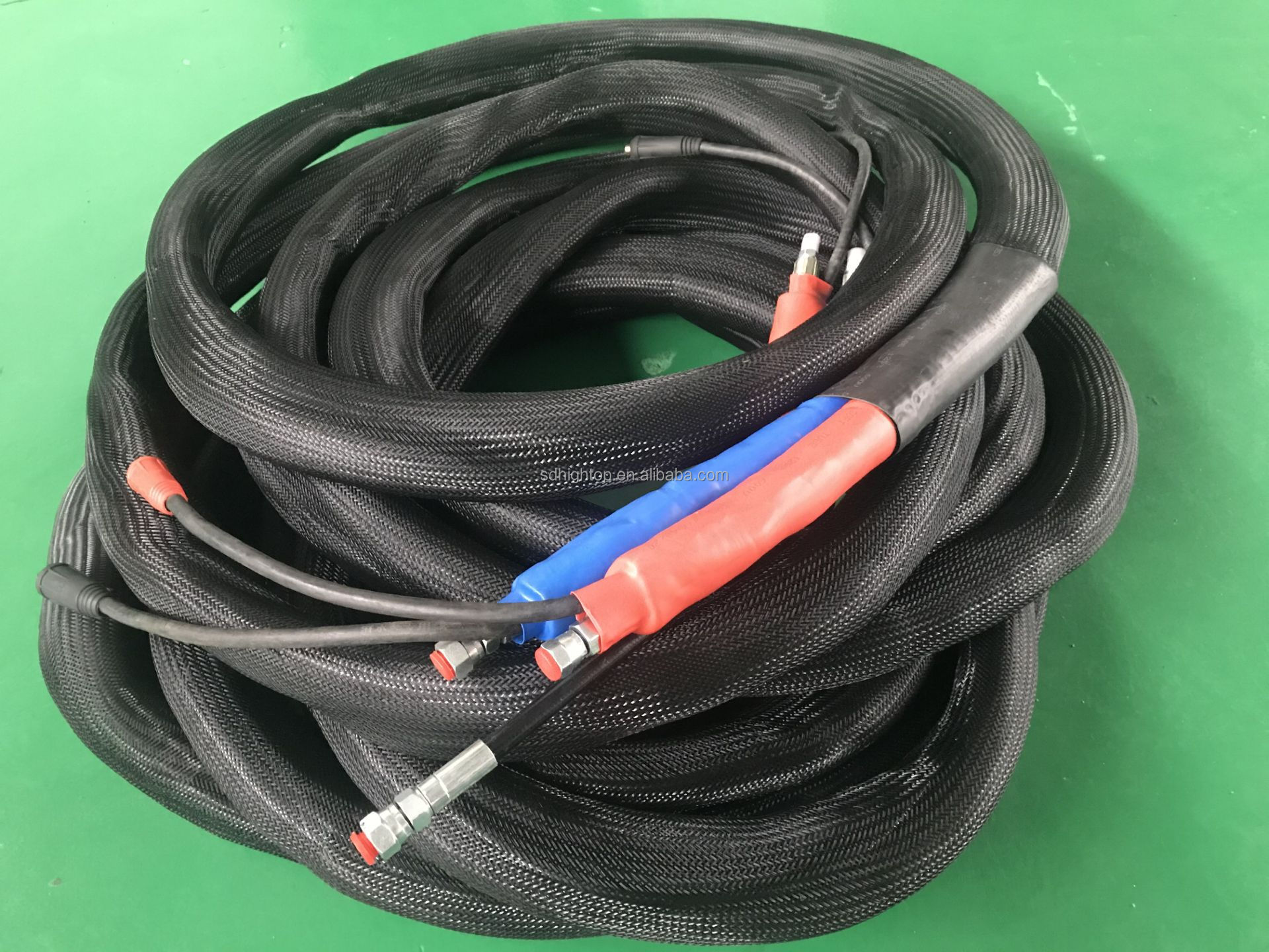 Customised JIC5 JIC6 connector spray foam heated polyurethane heating insulation hose