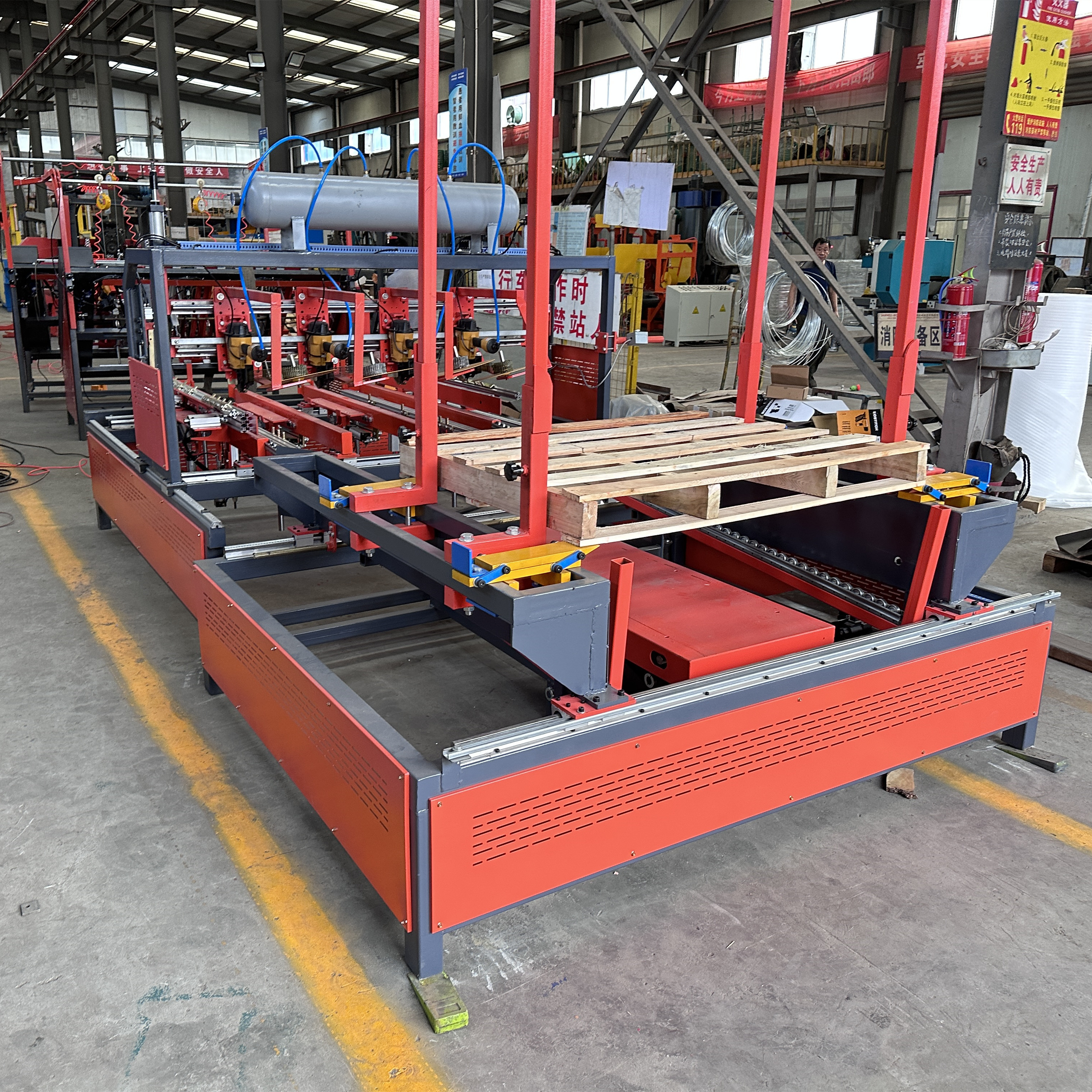 High-Efficiency Wooden Pallet Nailing Machine  Essential Woodworking Machinery for Pallet Production