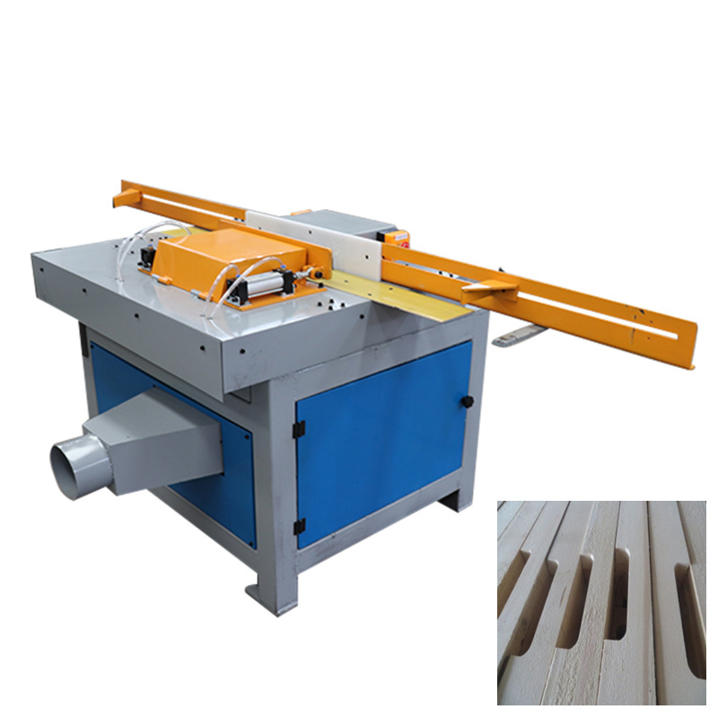 Wood timber board tongue groove slot cutting machine | wood pallet stringers notcher made in China