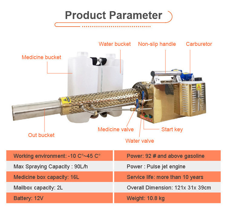 Cheap CE Disinfection Chemical thermal fogger machine/fogging machine sprayer