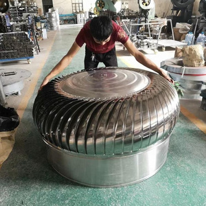 positive pressure Install warehouse top roof steel wind turbine ventilator fan 304 material