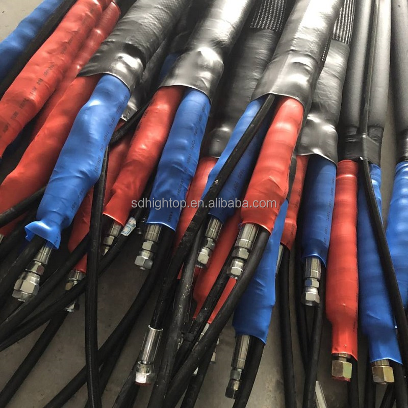 Customised JIC5 JIC6 standard connector spray foam heated insulation hose for graco machine/reactor/rig