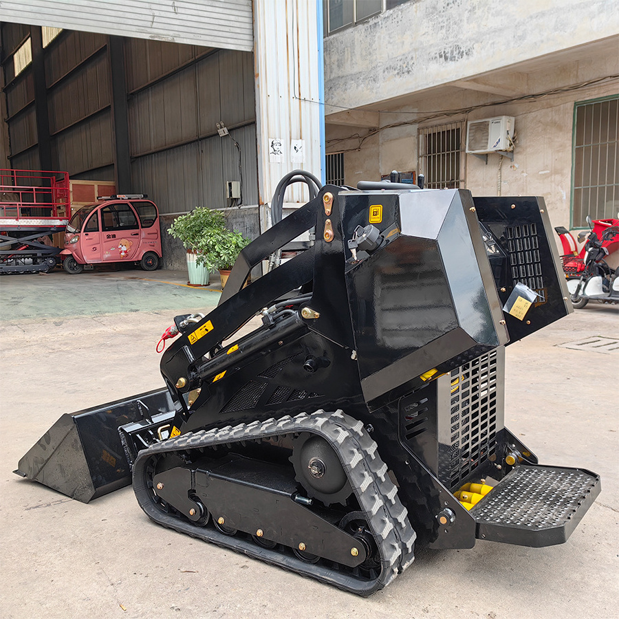 Hightop EPA/CE  Triangular track mini skid steer loader wholesale cheap skid steer for sale skid steer attachments