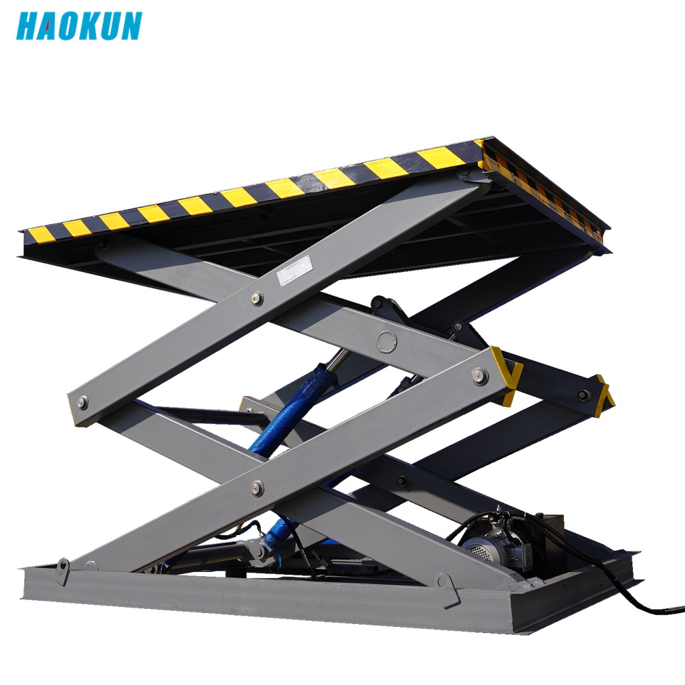 Warehouse hydraulic lifting platform cargo lift table electric small scissor lifter Machine Electric Stationary hydraulic lift t