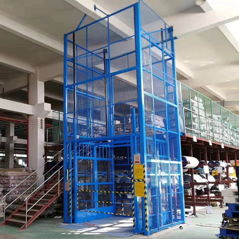 Industrial Use hydraulic steel frame goods lift home small cargo lift