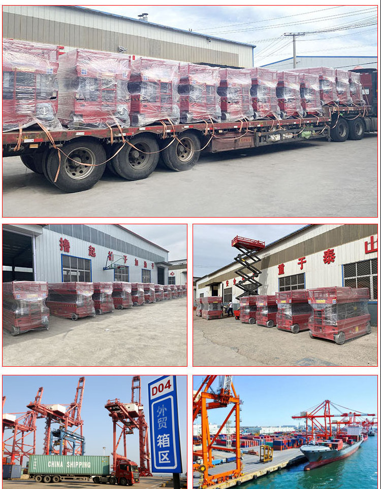 galvanized steel movable scissor lift scaffold 1000 kg of hydraulic hoist electric workshop wall working platform