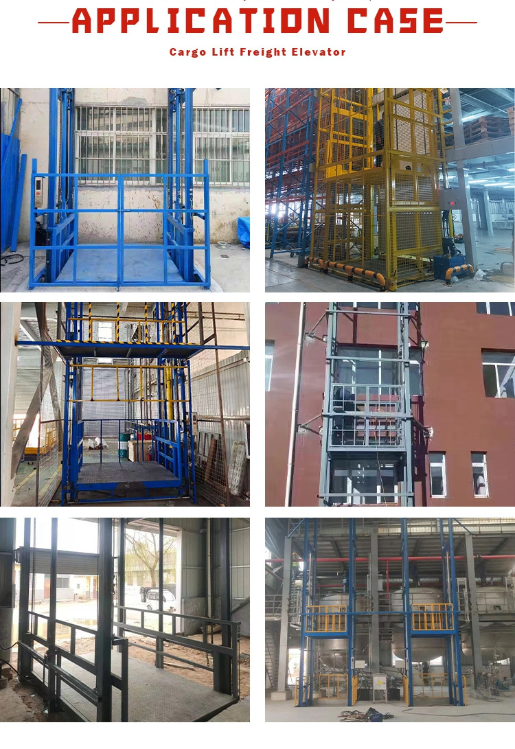 Customizable 2500-22500mm 300kg-8000kg small goods lift hydraulic cargo elevator warehouse freight lifter cargo lift