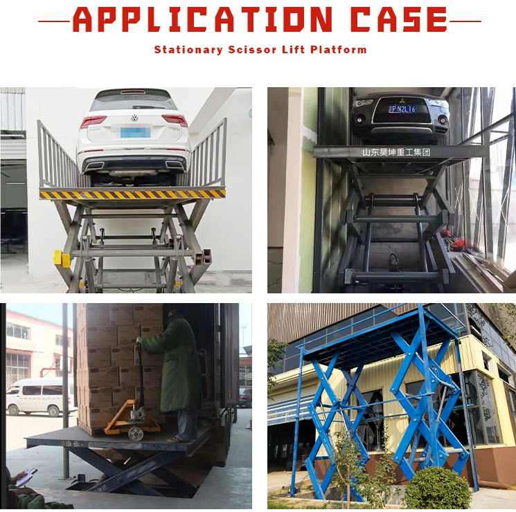 Vertical freight elevator Electric goods material lifting platform Hydraulic Warehouse Guide Rail Cargo Lift