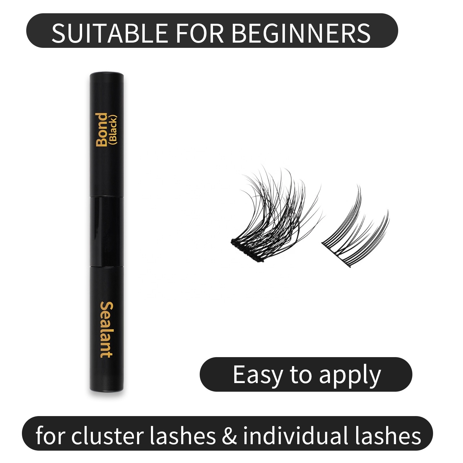 Wholesale 5ml DIY Eyelash Glue Lash Cluster Extension Kit Bond and Seal Waterproof Mascara Last 7days Lashes Extension Adhesive