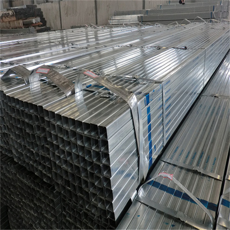 Hot Dipped Galvanized Gi Steel Pipes Pre Galvanized Rectangular Tube 4X4 Q235B A36 A53  Galvanized Steel Square Pipe