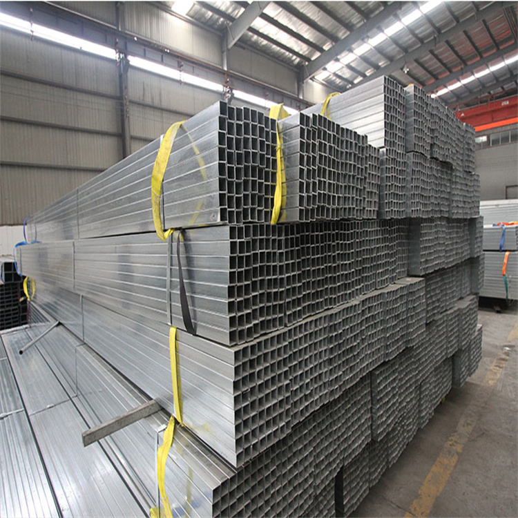 Hot Dipped Galvanized Gi Steel Pipes Pre Galvanized Rectangular Tube 4X4 Q235B A36 A53  Galvanized Steel Square Pipe