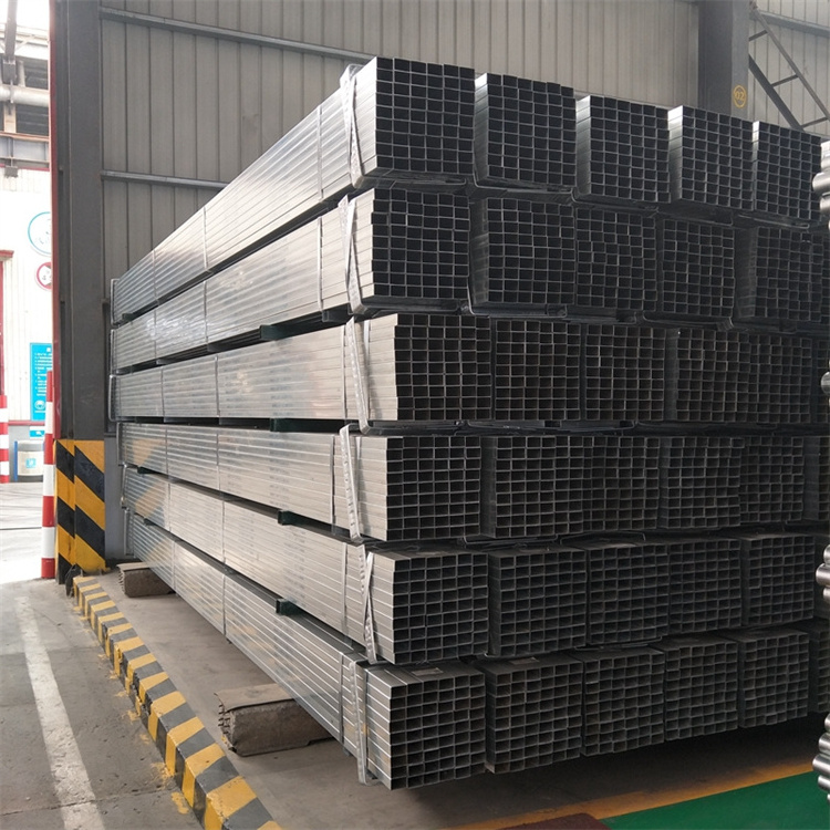 Hot Dipped Galvanized Gi Steel Pipes Pre Galvanized Rectangular Tube 4X4 Q235B A36 A53  Galvanized Steel Square Pipe