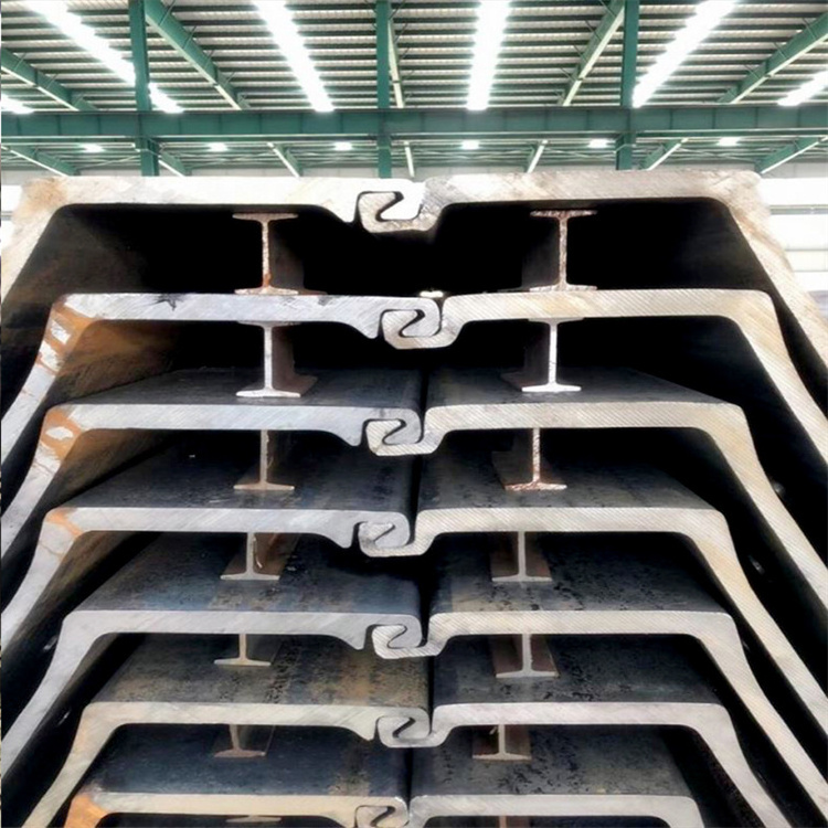 Hot Rolled steel Sheet Piling  U/Z shape SY295, SY390 6/9/12m steel sheet pile for seawall and marine