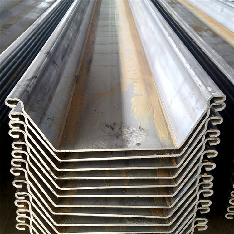 Hot Rolled steel Sheet Piling  U/Z shape SY295, SY390 6/9/12m steel sheet pile for seawall and marine